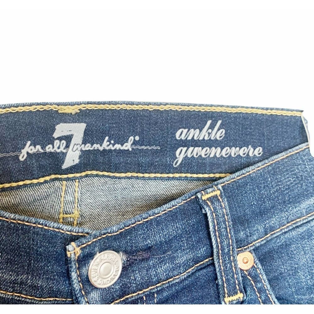 7 For All Mankind Raw Hem Gwenevere Ankle Jeans - Picture 5 of 10